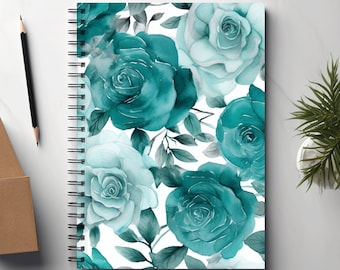 Floral Notebook | Spiral Bound | Ruled line | A5 Notebook | Journal | Perfect For Taking Notes | Use For School/Work | Daily Reflections