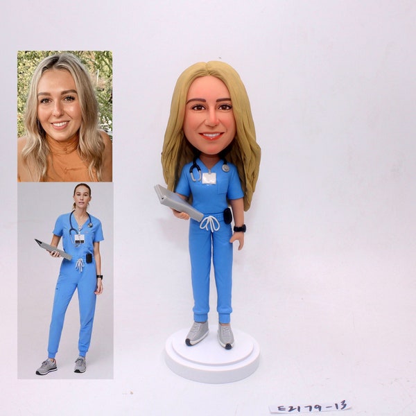 Custom Doctor Bobbleheads, Custom Nurse Bobblehead, Personalized Female Dentist Figurines, Custom Professor Bobbleheads, Custom Dean Statue