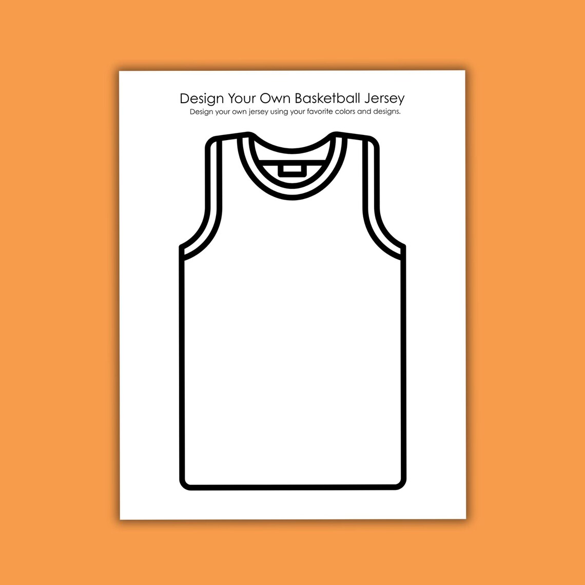Design Your Own Basketball Uniform Printable Activity Pack for Kids ...