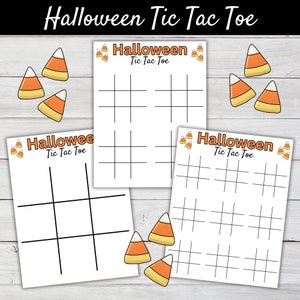 Halloween Tic Tac Toe Game, Tic Tac Toe Games, Kids Halloween Party, Kids Games, Halloween Game, Game Cards, Candy Tic Tac Toe, Digital