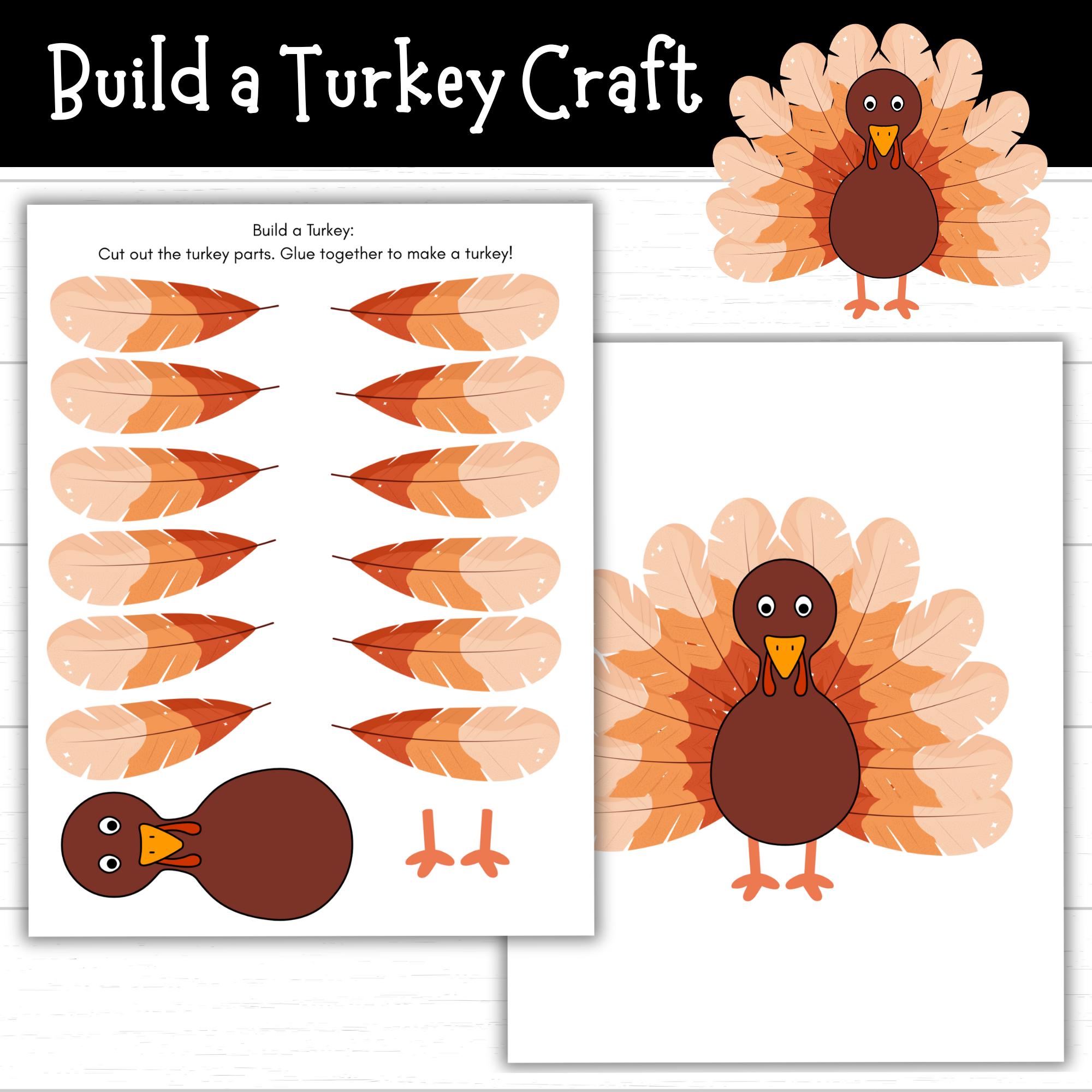 40 Thanksgiving Crafts: Fun and Festive Projects for Kids 33 Build a Turkey Craft for Kids, Thanksgiving Craft Printable, DIY…