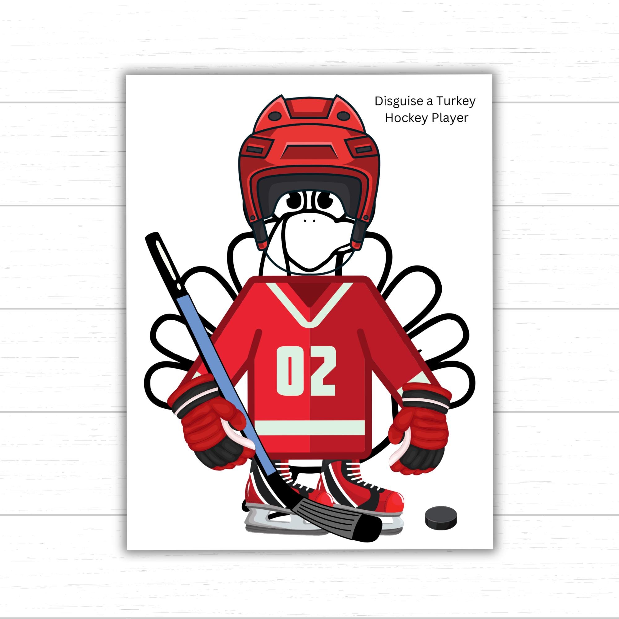 disguise a turkey hockey player, hockey turkey, turkey disguise