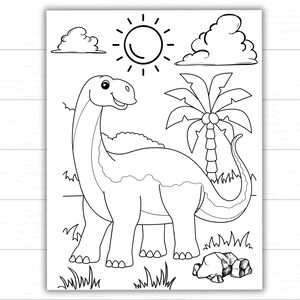 Dinosaur Coloring Pages Printable | Preschool & Kindergarten Activity Pack | Kids Dinosaur Coloring Sheets PDF image 4