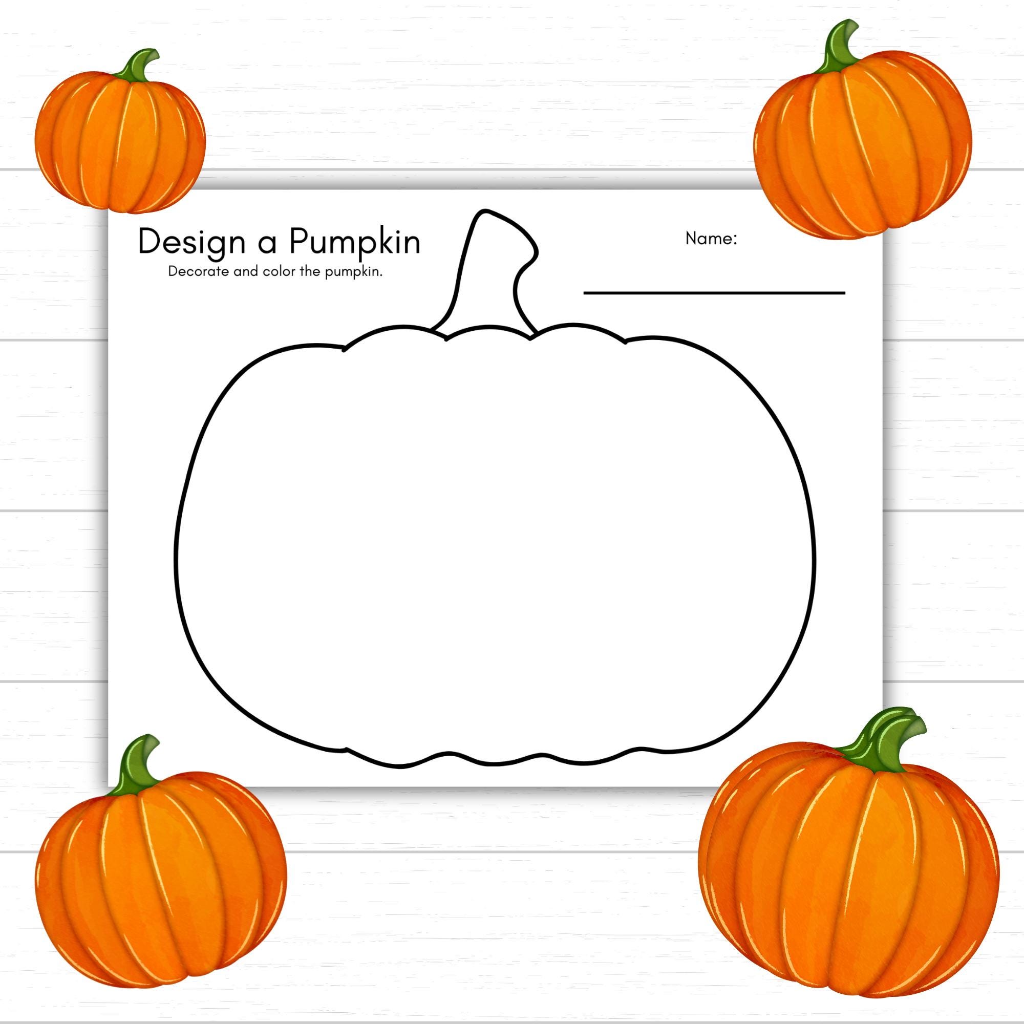 Design a Pumpkin, Design a Jack-o-lantern, Blank Pumpkin Template, Pumpkin  Coloring Page, Printable Fall Activity, Pumpkin Craft for Kids - Etsy New  Zealand, image size:2000x2000