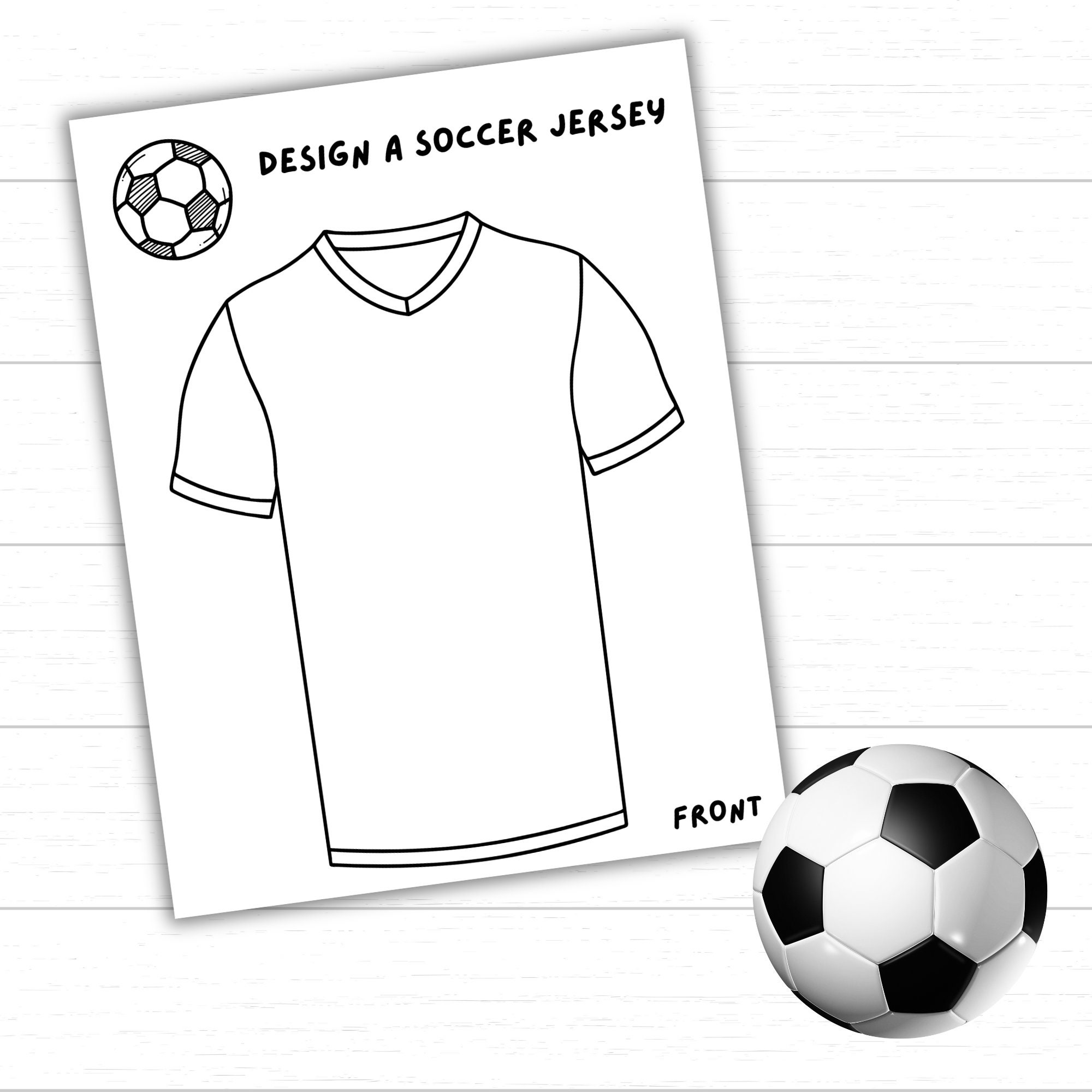 Design Your Own Soccer Jersey, Soccer Printables for Kids, Soccer