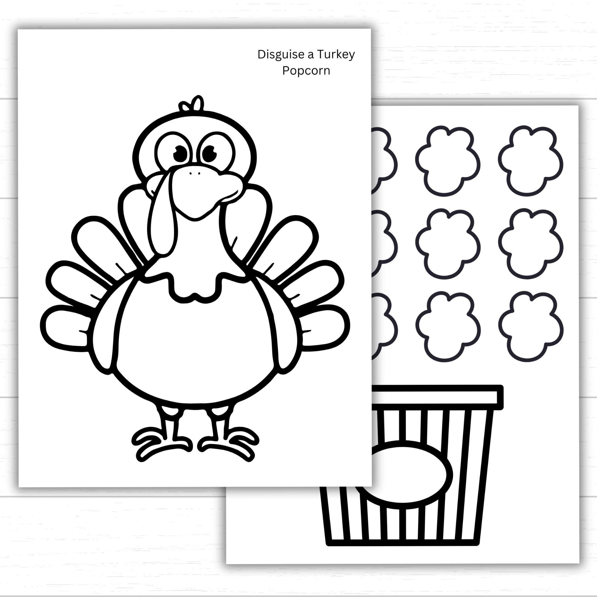 Disguise a Turkey Popcorn, Popcorn Turkey, Turkey Disguise, Classroom