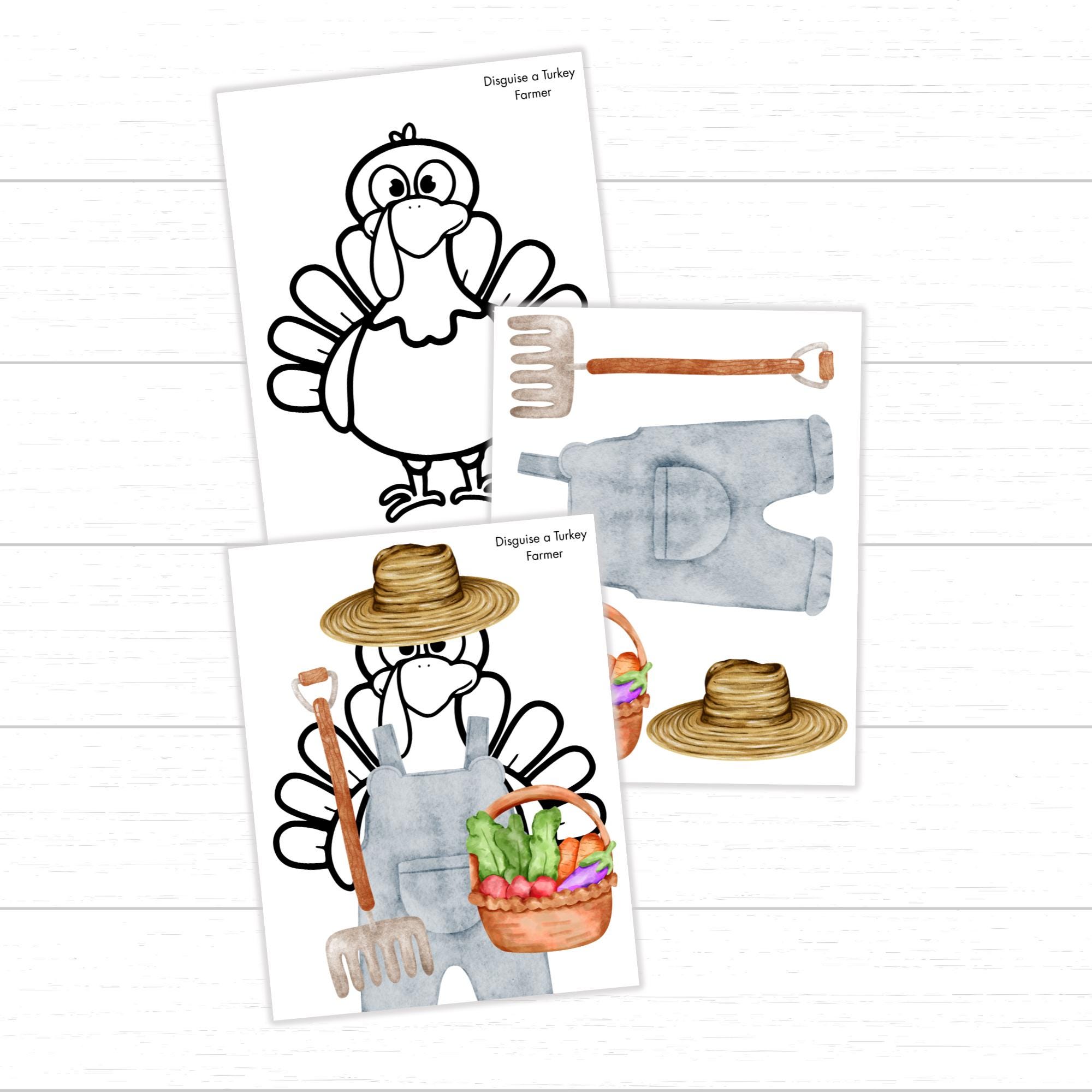 disguise a turkey farmer, farmer turkey disguise, printable outfit