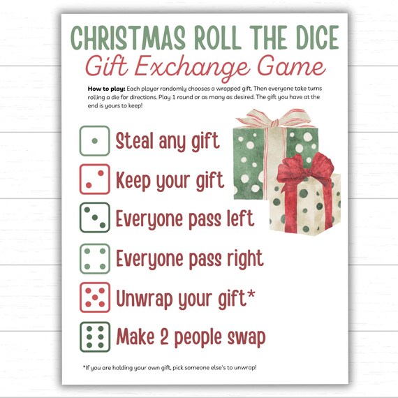 Roll A Christmas Tree Dice Game - 40 Card Party Game For Families, Adults, Xmas Party