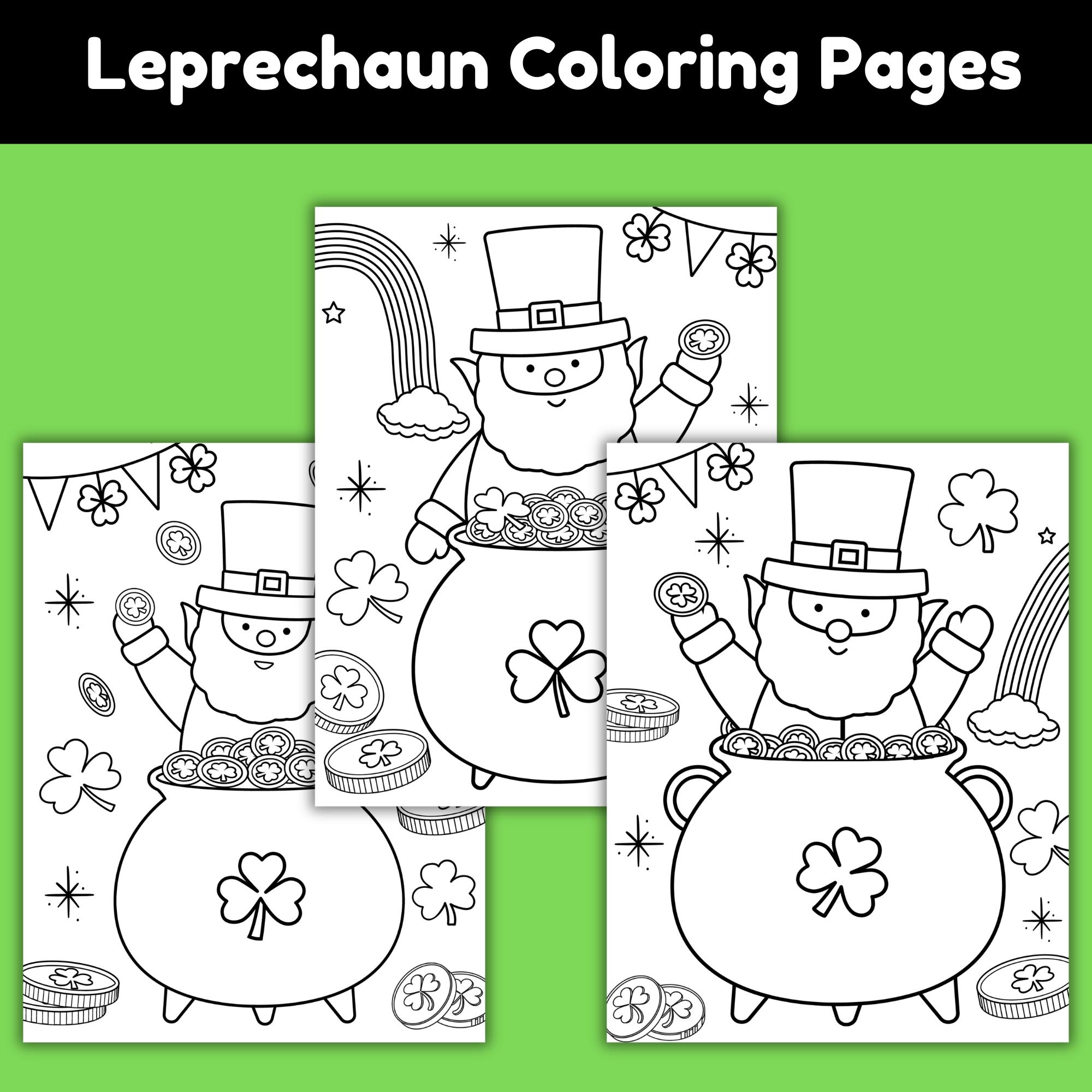St Patrick’s Day Leprechaun Coloring Pages Printable, March Coloring ...