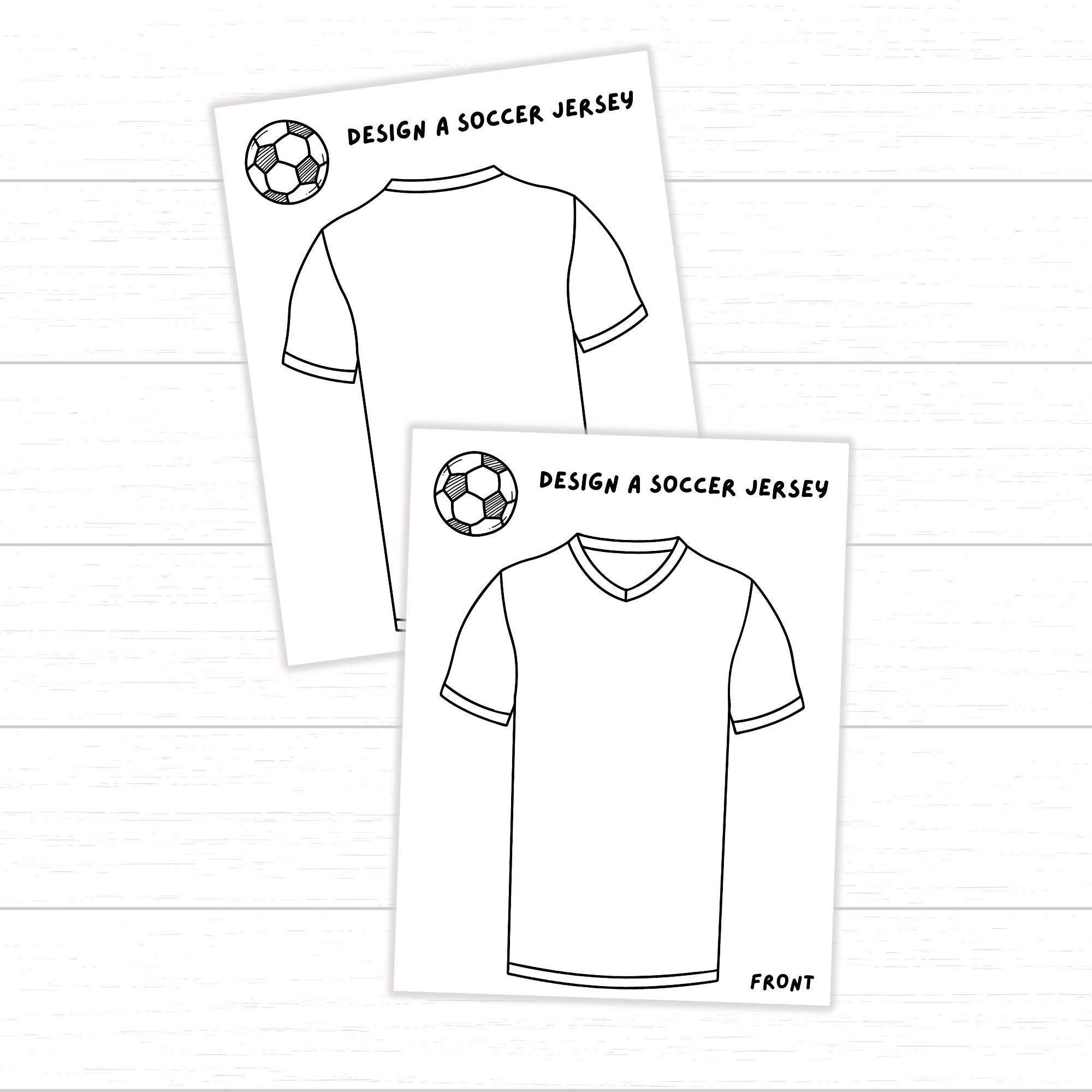 Design Your Own Soccer Jersey, Soccer Printables for Kids, Soccer