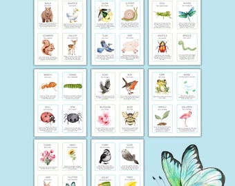 Tarjetas de movimiento de primavera para niños / Tarjetas de acción imprimibles / Actividades de primavera preescolares y Montessori / Juego de movimiento con temática de naturaleza, PDF