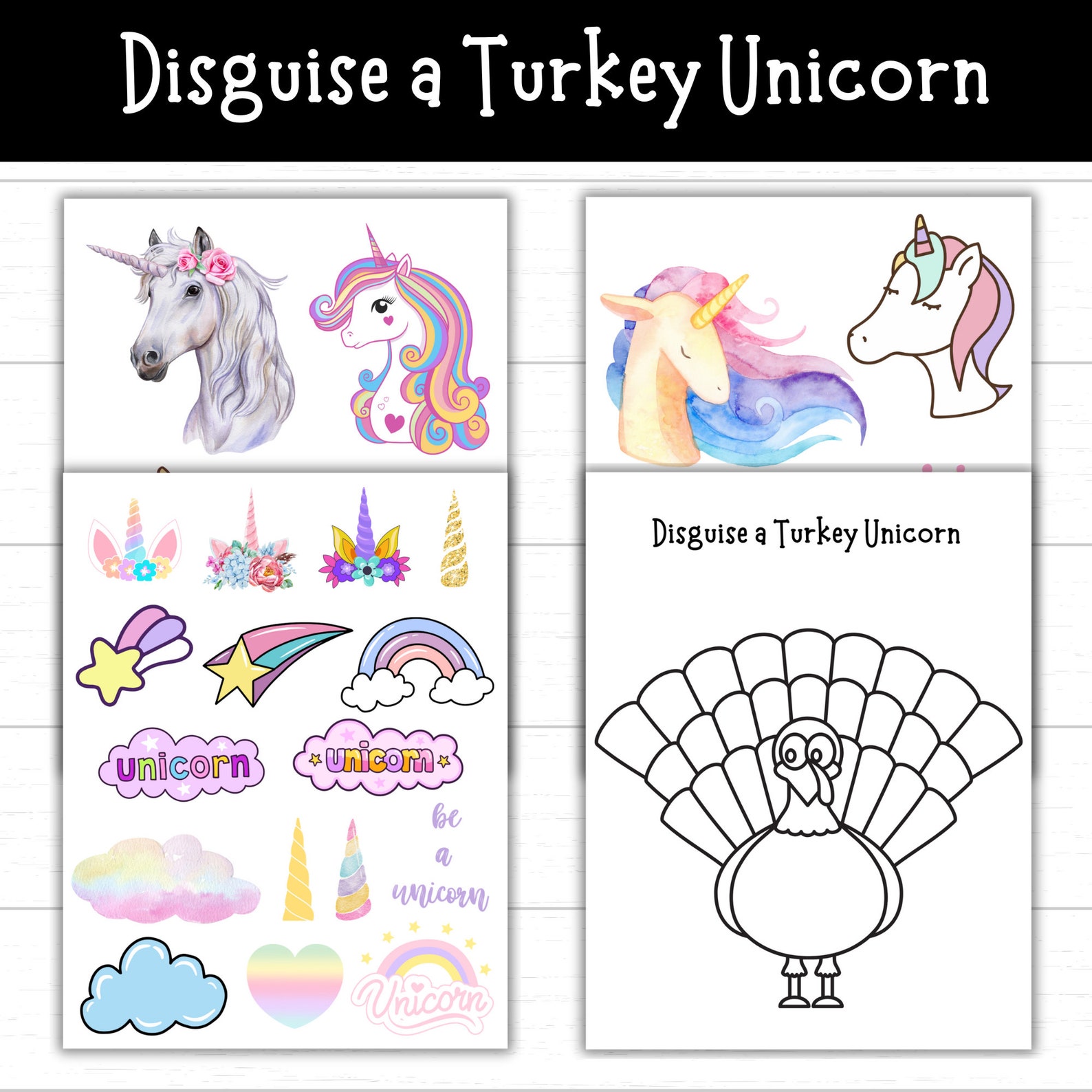 Disguise a Turkey Unicorn, Unicorn Turkey, Disguise a Turkey Project, Turkey Disguise Idea ...