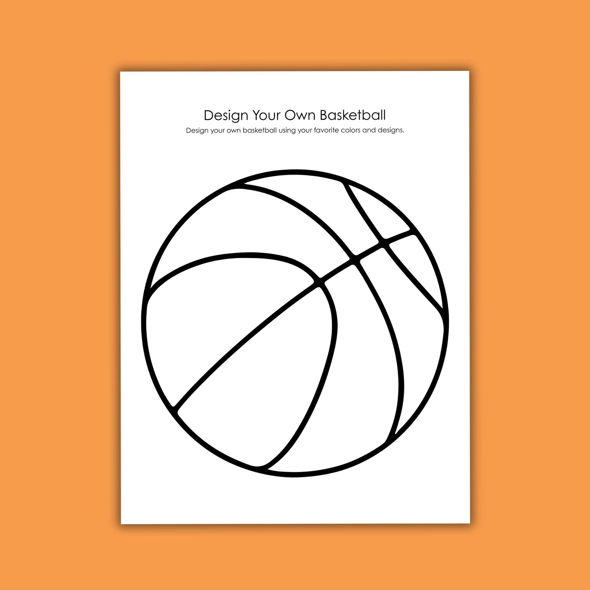 Design Your Own Basketball Uniform Printable Activity Pack for Kids ...