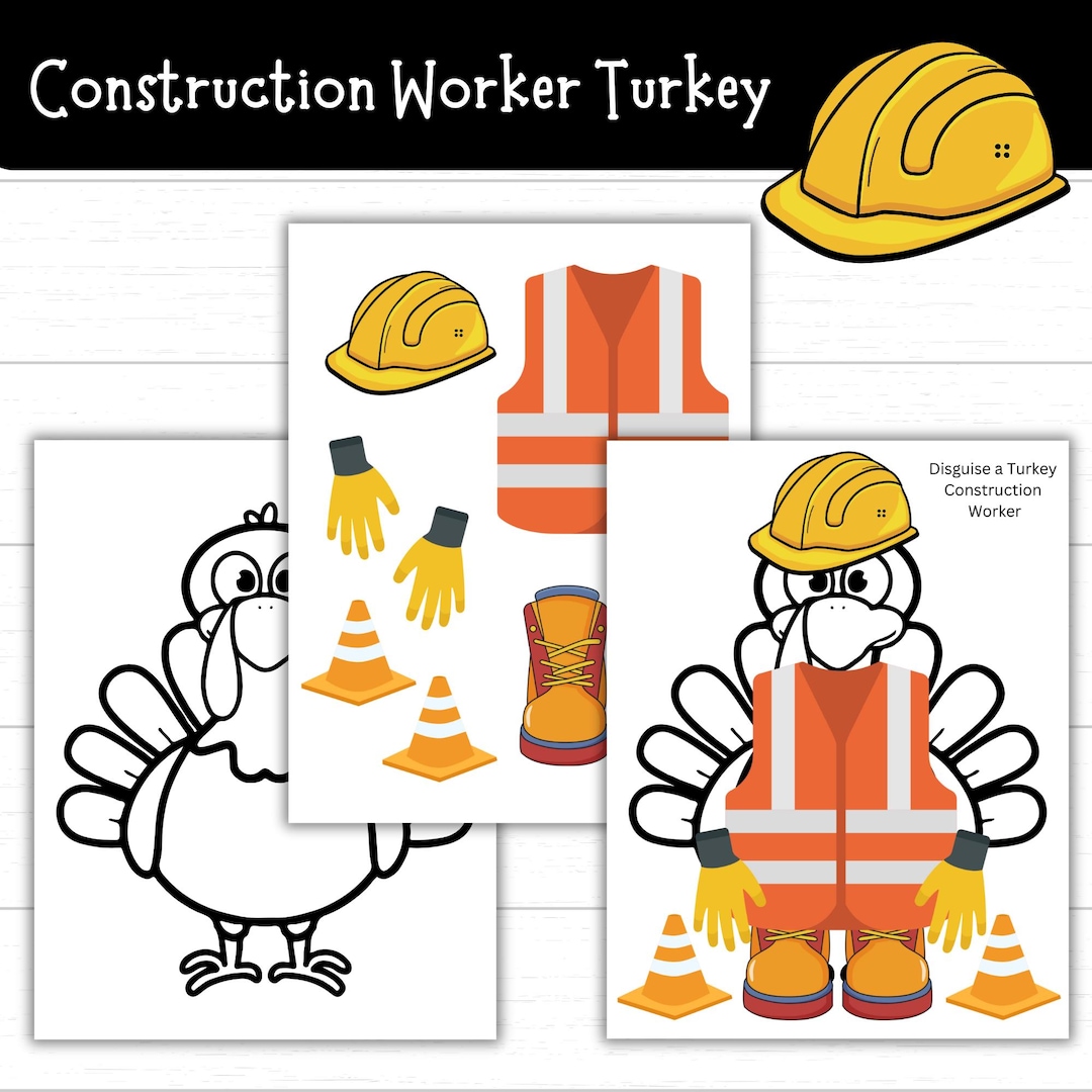 disguise a turkey construction worker, turkey disguise project