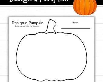 Pumpkin Outline Coloring Page: Fall Halloween Craft Activity (PDF Download)