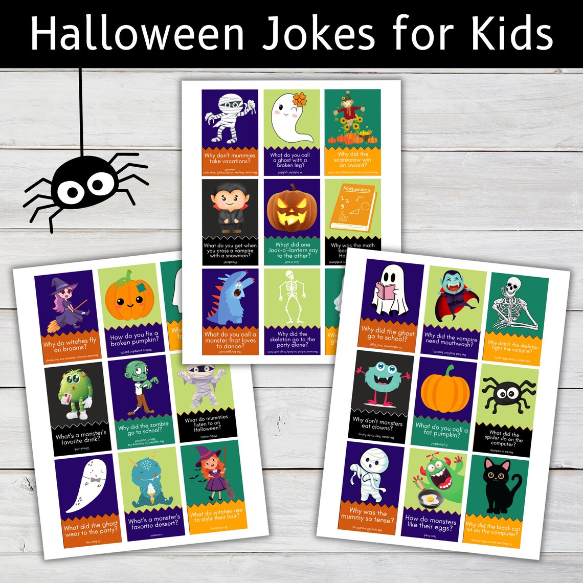 Halloween Jokes for Kids Printable, Printable Halloween Riddles ...
