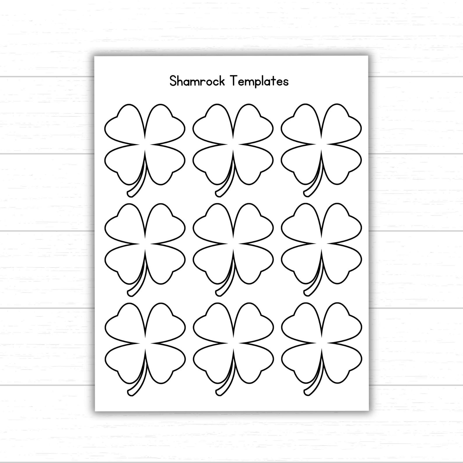 Shamrock Templates, Printable Shamrocks for Crafts and Activities, St