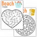 Beach Mazes for Kids, Summer Mazes, Printable Mazes, Printable Summer ...