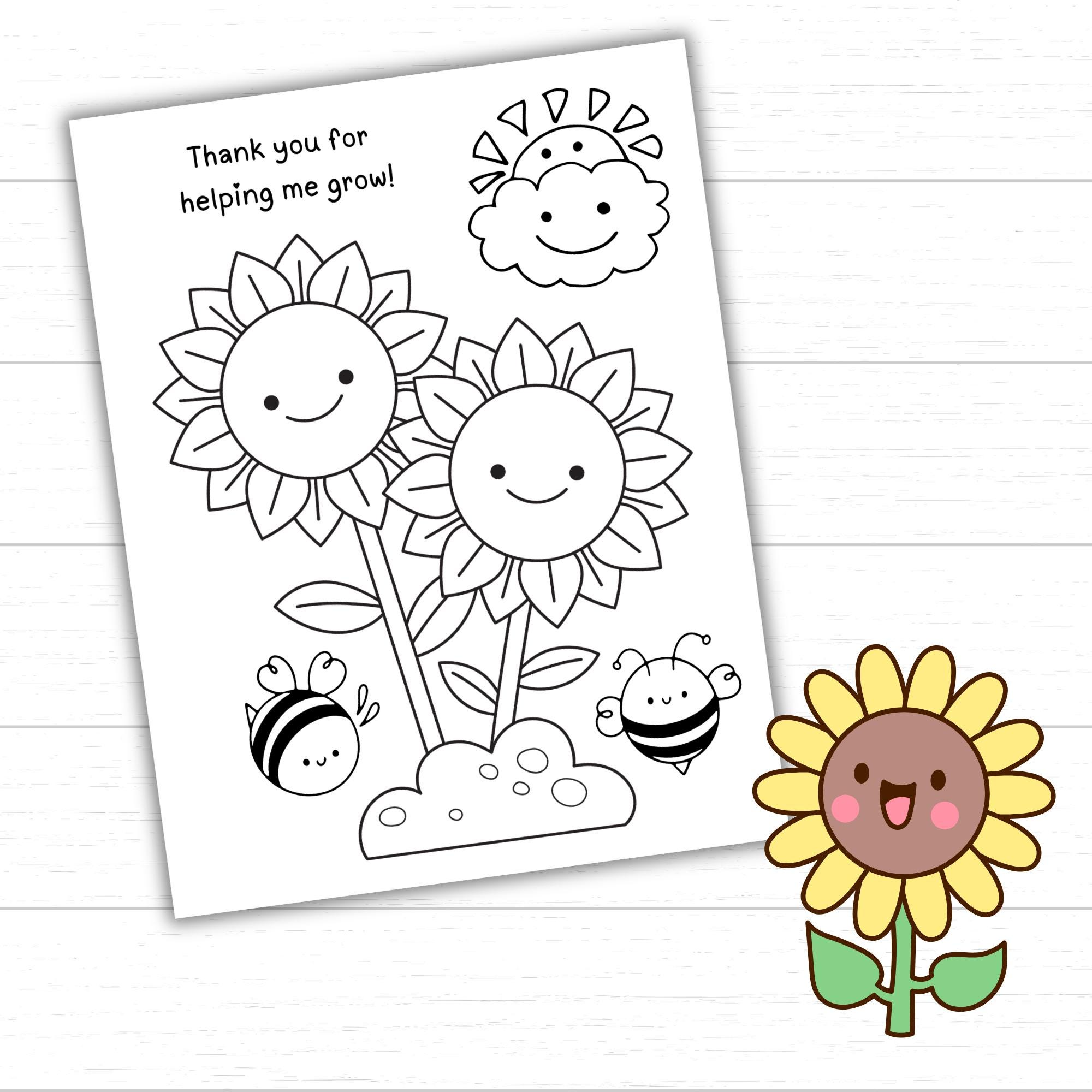 Thank You for Helping Me Grow Coloring Page Teacher Appreciation