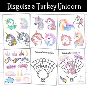Disguise a Turkey Unicorn, Unicorn Turkey, Disguise a Turkey Project ...
