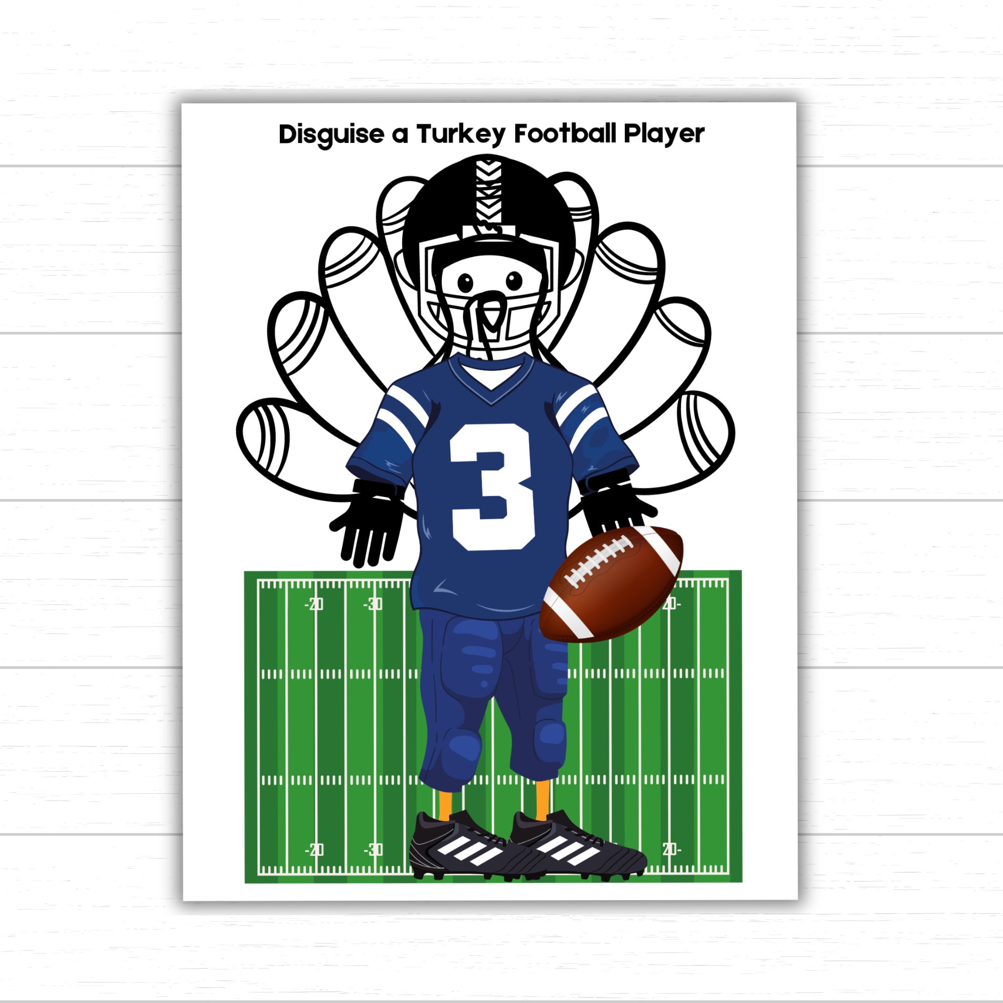 disguise a turkey football player, turkey in disguise football