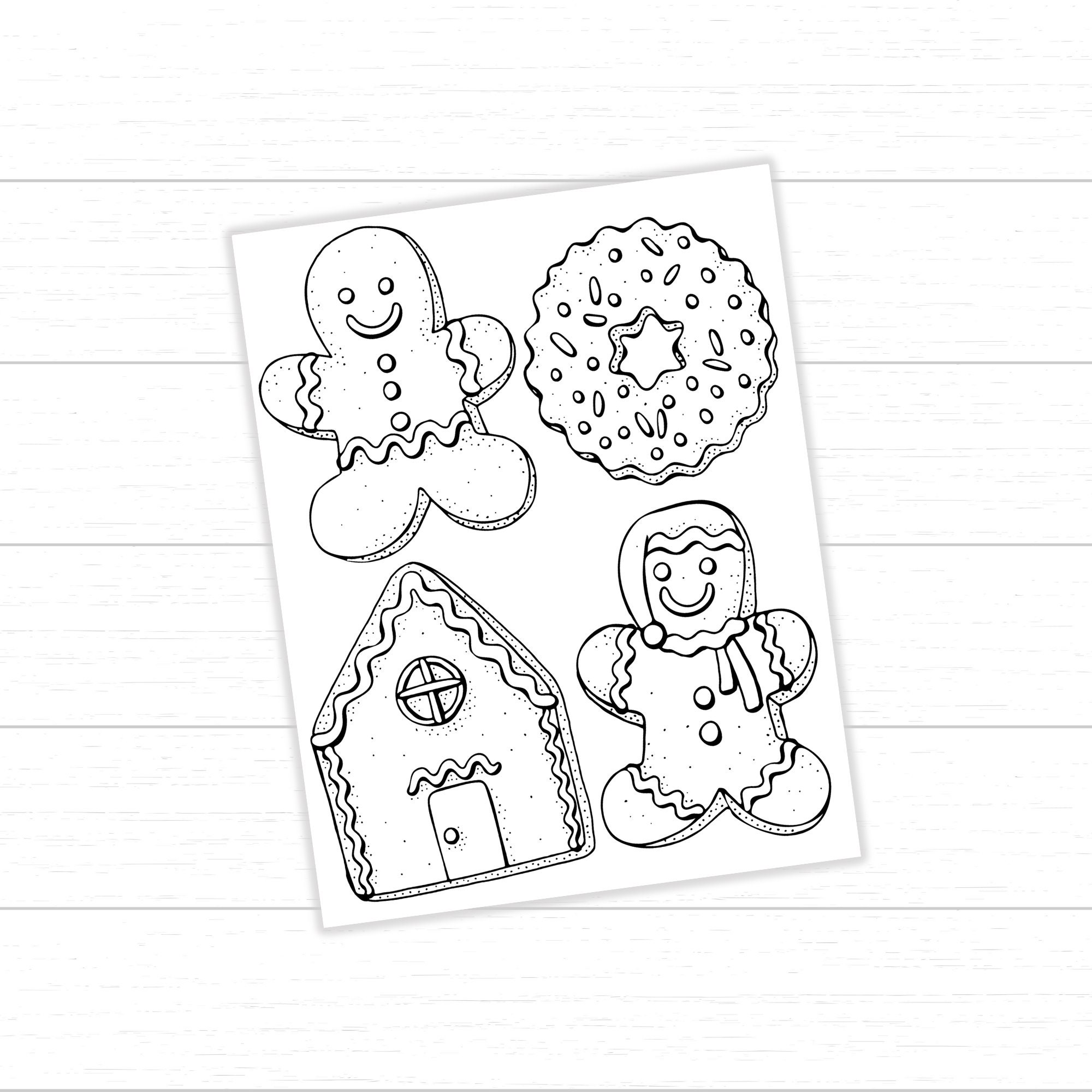 Christmas Cookie Coloring Pages, Christmas Coloring Pages for Kids ...