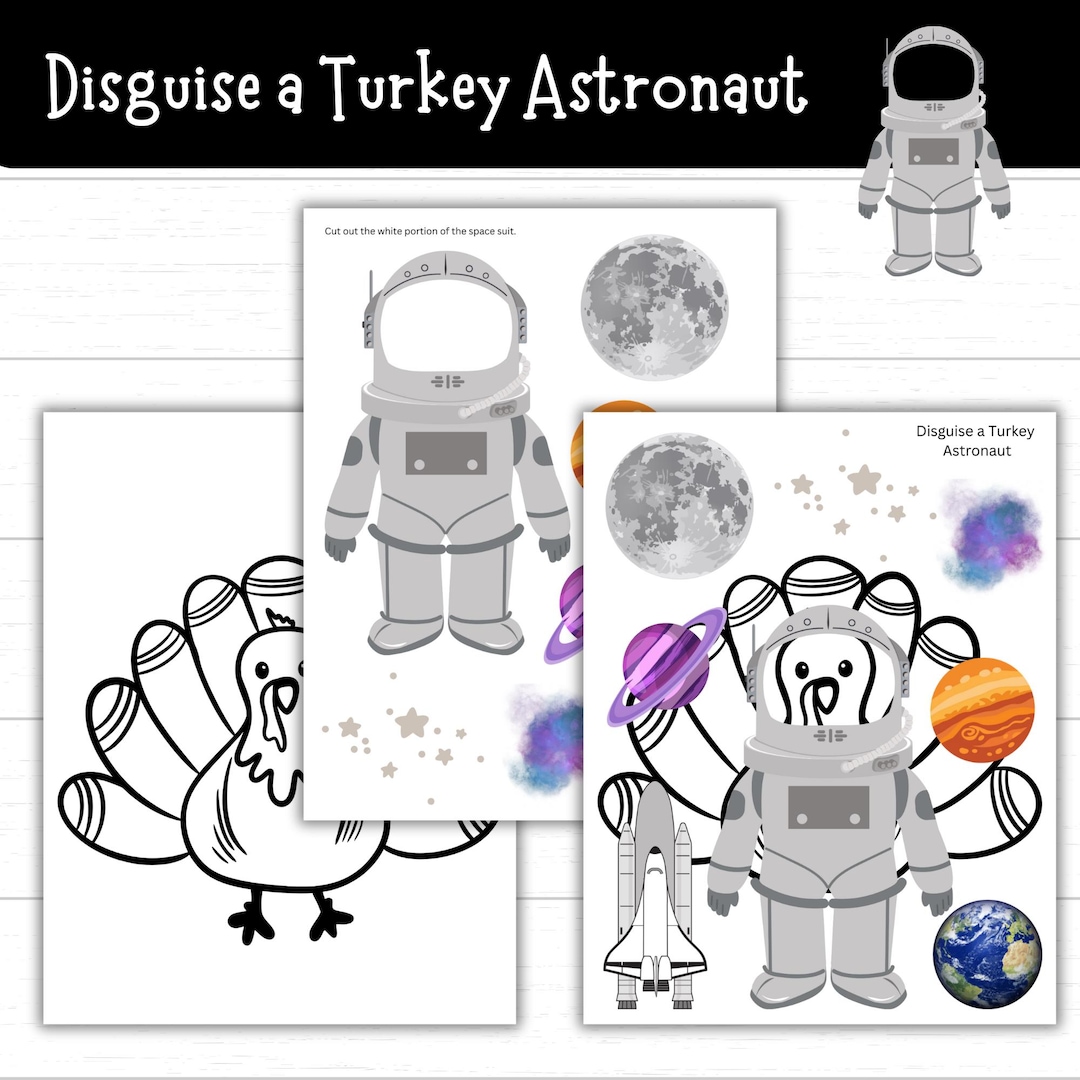 disguise a turkey astronaut, astronaut turkey, turkey in disguise