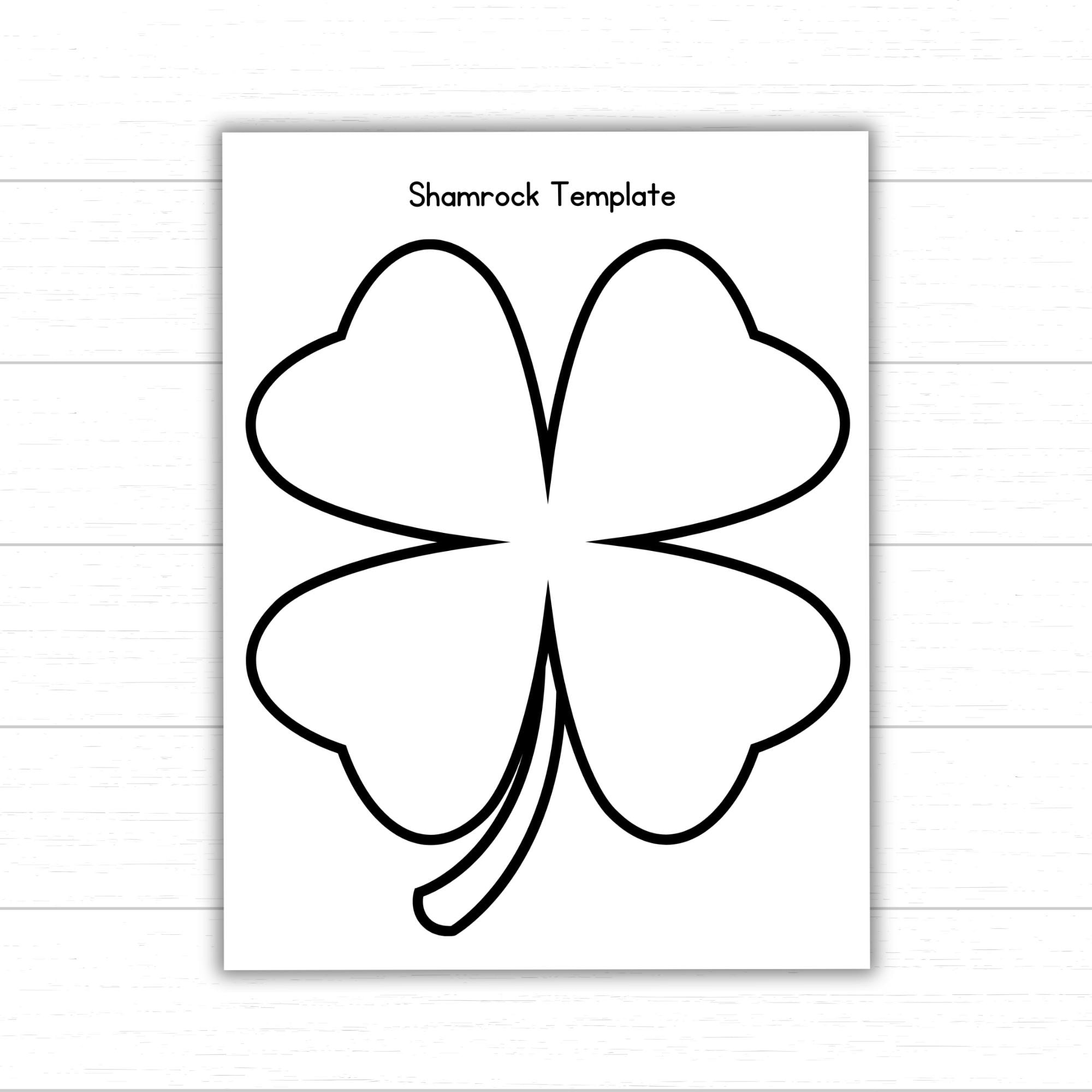 shamrock templates, printable shamrocks for crafts and activities