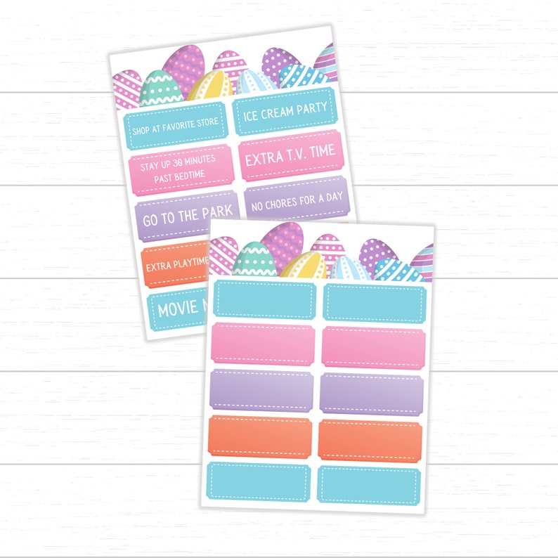 Easter Egg Filler Coupons, Non Candy Easter Egg Fillers, Easter Egg Filler Ideas, Printable Easter Coupons, Easter Egg Hunt image 5