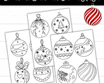 Christmas Ornament Coloring Pages, Printable Ornaments for Kids, Ornaments to Color for Christmas, Christmas Coloring Pages, Christmas Craft