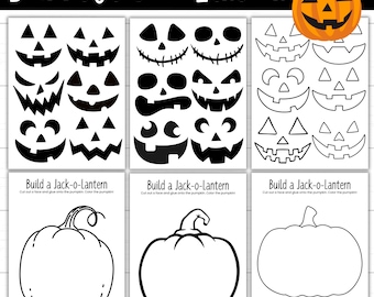 Build A Jack-o-lantern, Jack-o-Lantern Faces, Pumpkin Faces, Jack-o-Lantern Craft, Halloween Printables, Pumpkin Crafts, Fall Activities