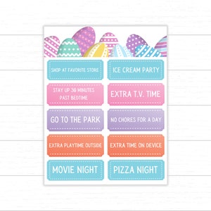 Easter Egg Filler Coupons, Non Candy Easter Egg Fillers, Easter Egg Filler Ideas, Printable Easter Coupons, Easter Egg Hunt image 2