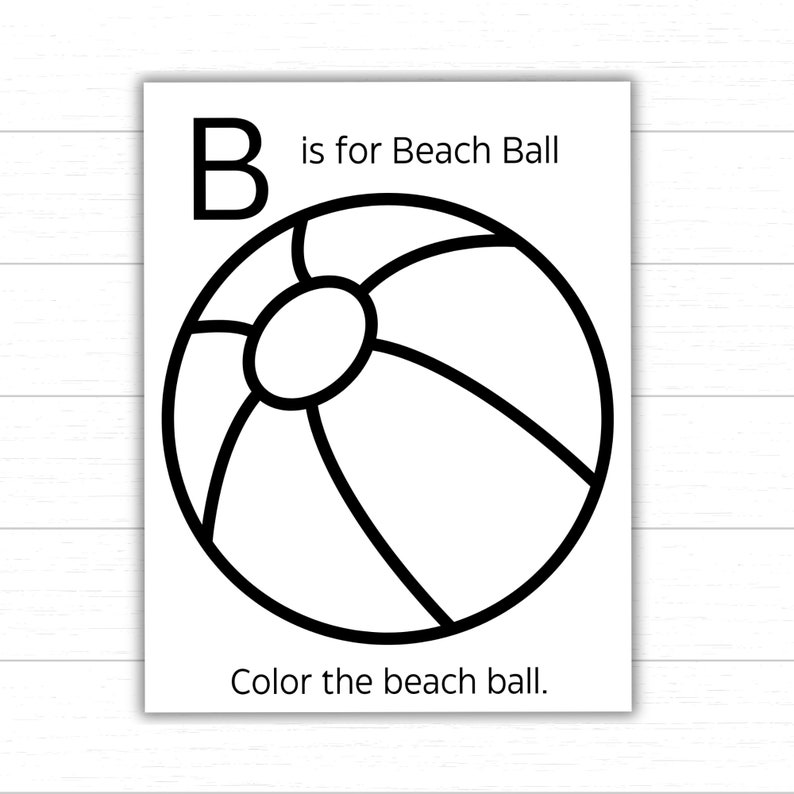 Beach Ball Coloring Pages Printable | Summer Activity Pack for Kids ...