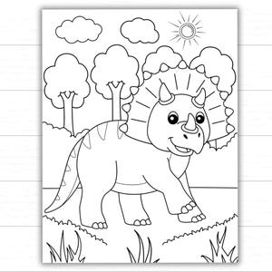 Dinosaur Coloring Pages Printable | Preschool & Kindergarten Activity Pack | Kids Dinosaur Coloring Sheets PDF image 3