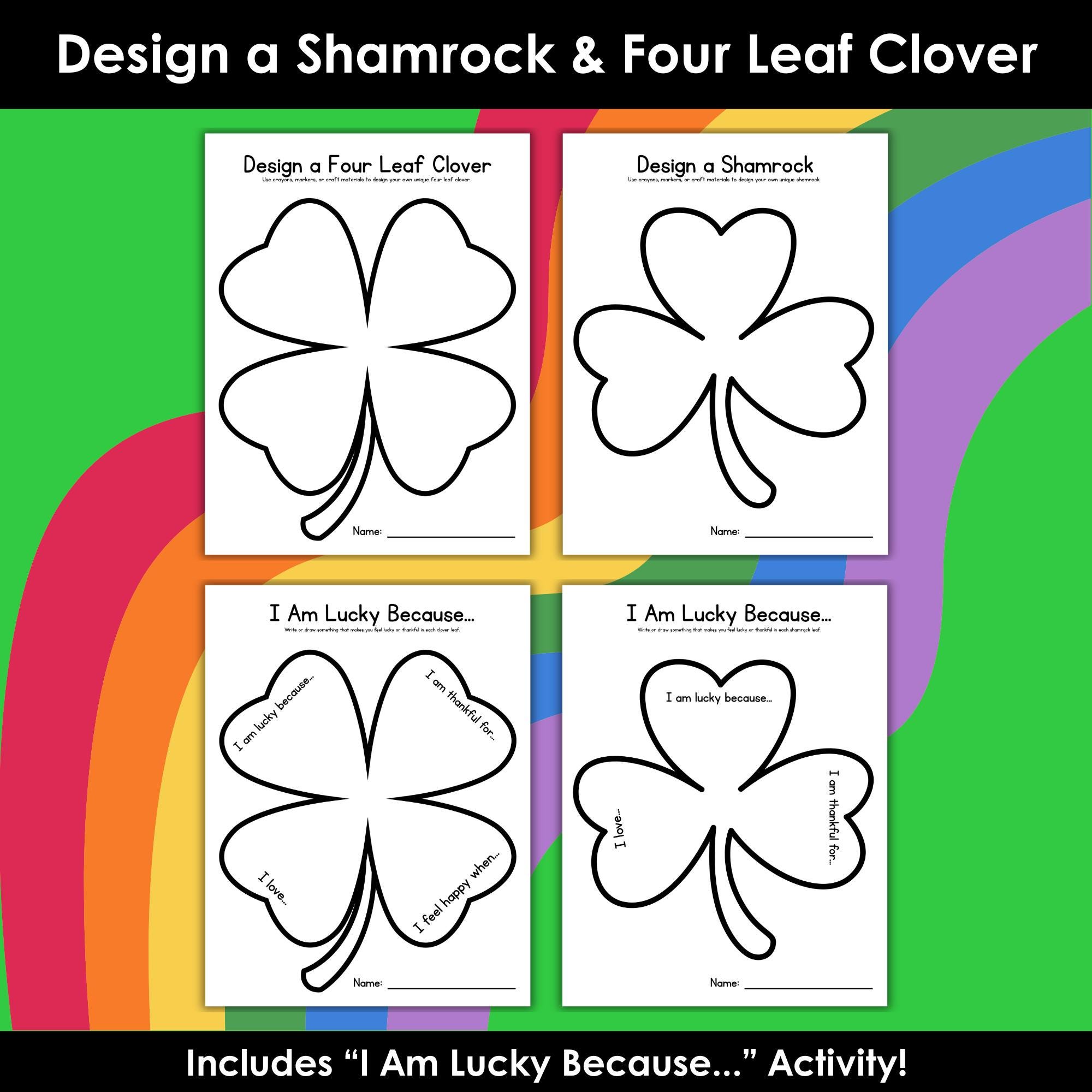 Eq　Jiminy craft language　ill his clover Design a Shamrock and Four Leaf Clover Craft for St. Patrick's Day