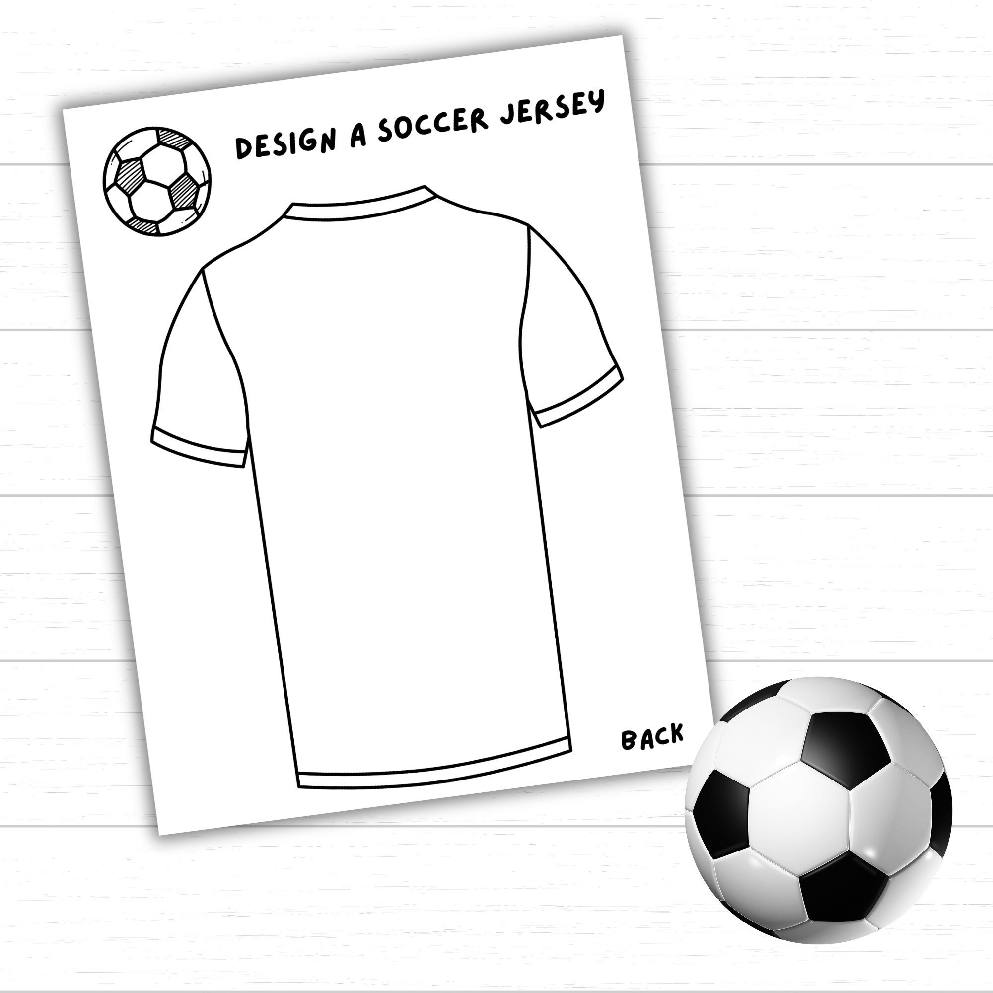 Design Your Own Soccer Jersey, Soccer Printables for Kids, Soccer