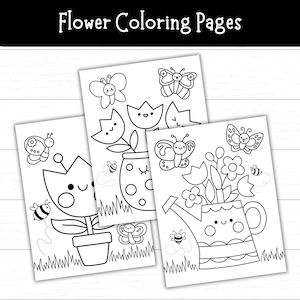 Printable Flower Coloring Pages for Kids, Spring Coloring Sheets ...