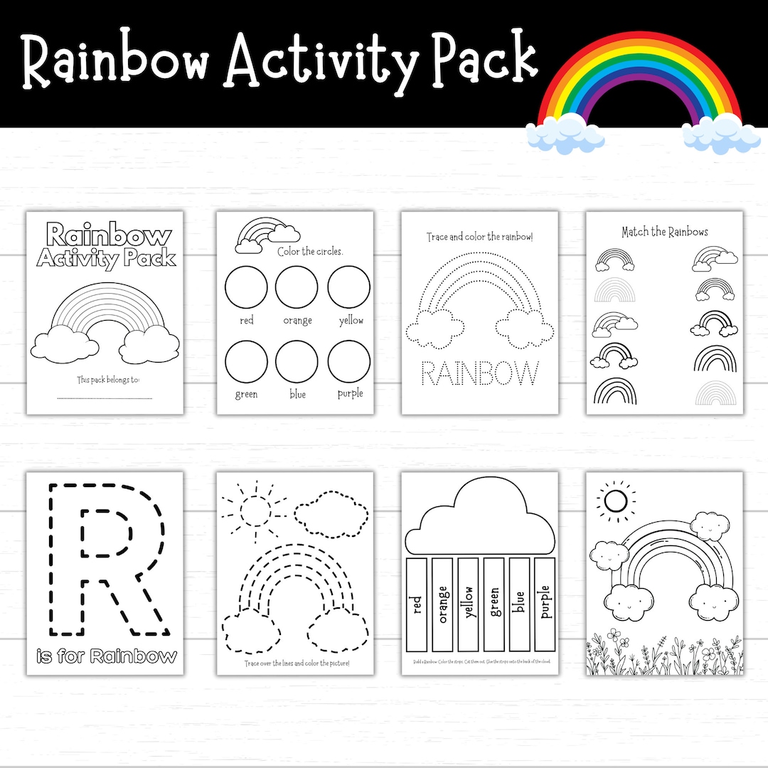 rainbow-activity-pack-printable-rainbow-activities-rainbow-worksheets-spring-activities-for-kids-build-a-rainbow-printable-activities-etsy for Free Printable Rainbow Activities For Preschoolers Rainbow Activity Pack, Printable Rainbow Activities, Rainbow Worksheets, Spring Activities for Kids, Build a Rainbow, Printable Activities - Etsy for Free Printable Rainbow Activities For Preschoolers