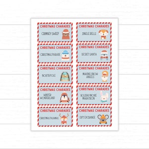 Christmas Charades Printable, Charades Printable Game Cards, Christmas ...