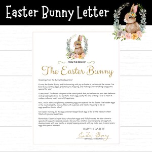 Carta del conejito de Pascua, carta para niños del conejito de Pascua, carta imprimible del conejito, linda carta de Pascua, imprimibles de Pascua, carta del conejito