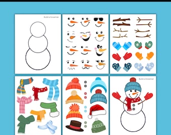 MIPIACE Kit De 96 Piezas Para Hacer Muñecos De Nieve – Arcilla Y Accesorios, Manualidad Navideña