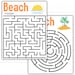 Beach Mazes for Kids, Summer Mazes, Printable Mazes, Printable Summer ...