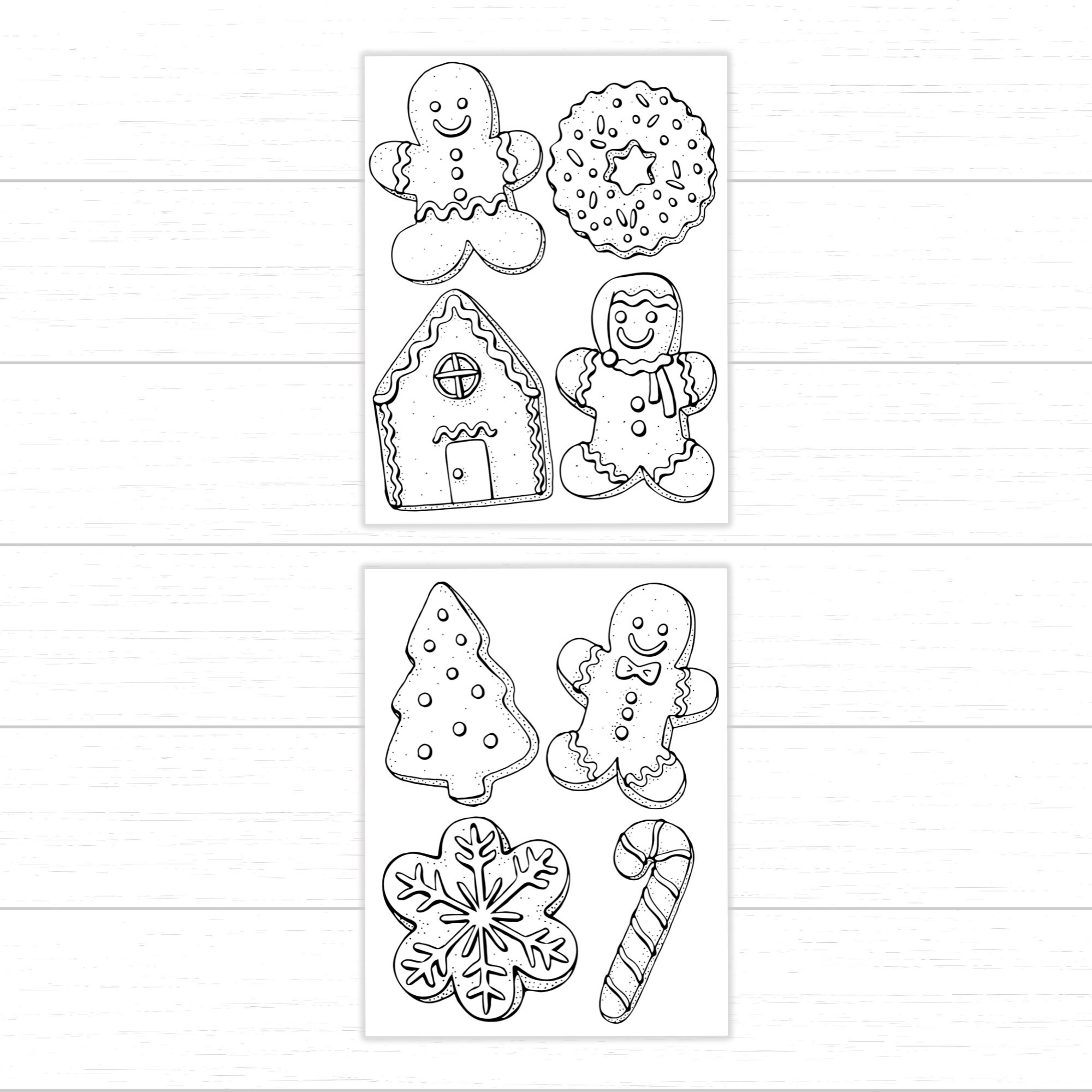 Christmas Cookie Coloring Pages, Christmas Coloring Pages for Kids ...
