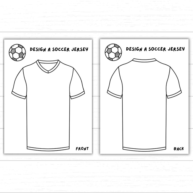 Design Your Own Soccer Jersey, Soccer Printables for Kids, Soccer