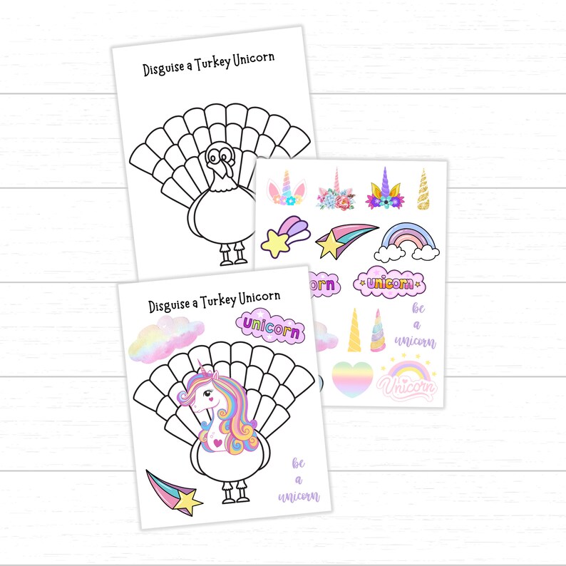 Disguise a Turkey Unicorn, Unicorn Turkey, Disguise a Turkey Project ...