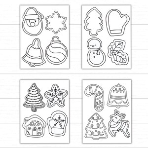 Christmas Cookie Coloring Pages, Holiday Cookie Coloring Sheets ...