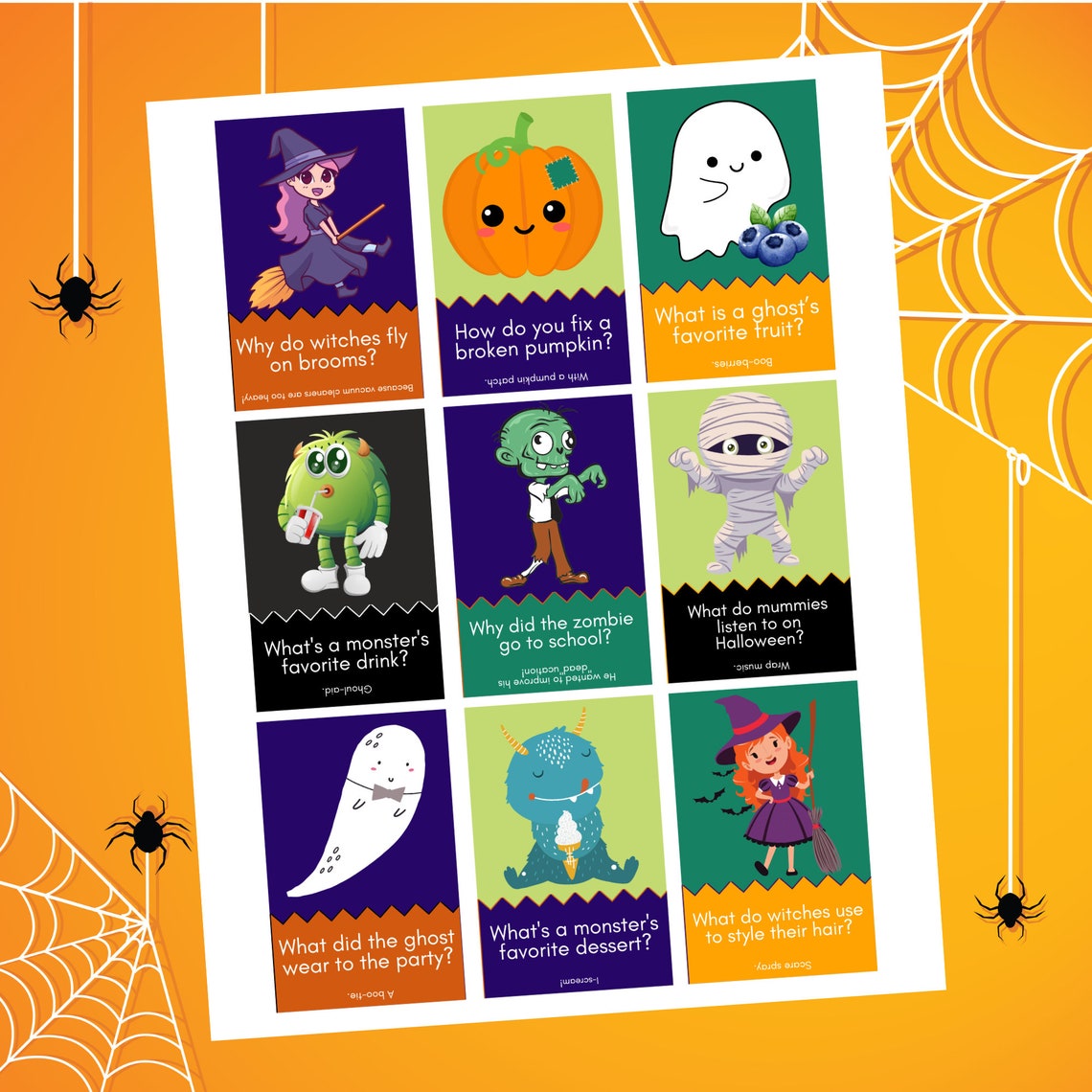 Halloween Jokes for Kids Printable Printable Halloween - Etsy
