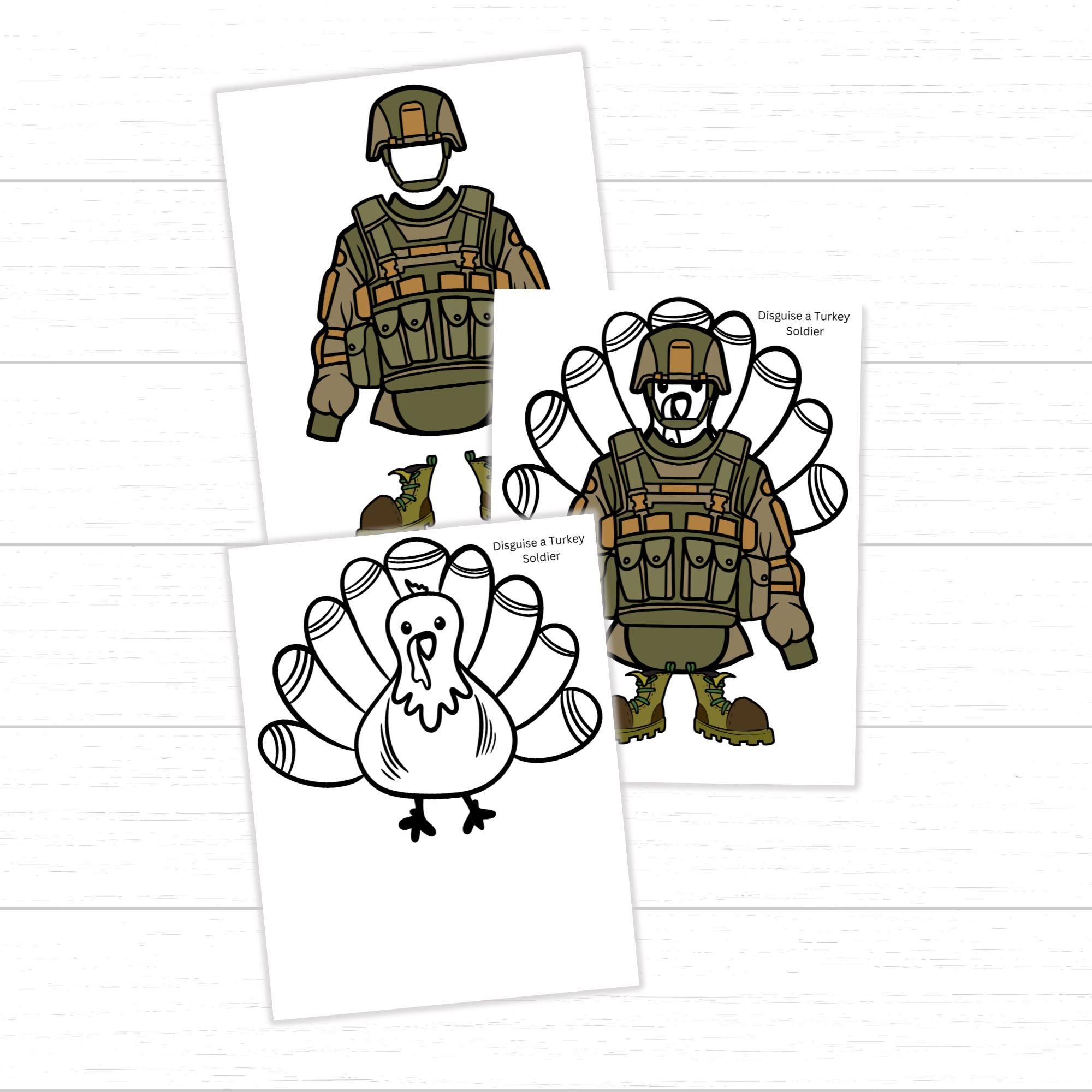 disguise a turkey soldier, soldier turkey, turkey in disguise