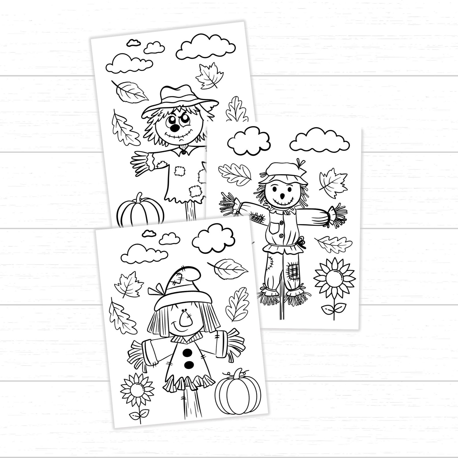 Scarecrow Coloring Pages, Scarecrow Printables, Scarecrow Activities