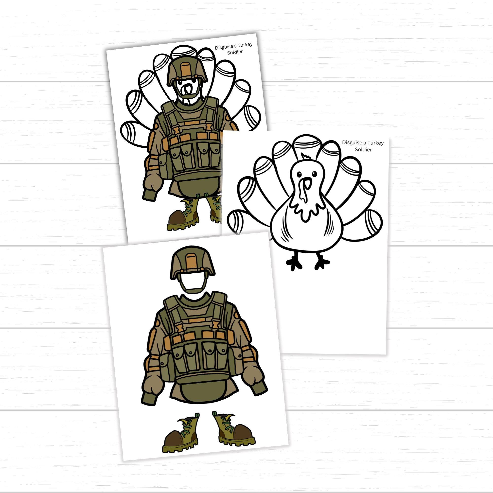 disguise a turkey soldier, soldier turkey, turkey in disguise